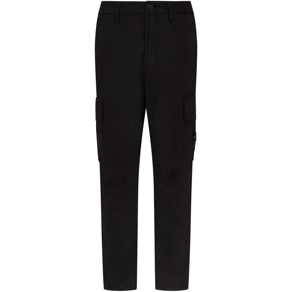 Stone Island Badge Cargo Trousers - Black V0029
